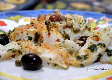Baccalà gratinato al forno