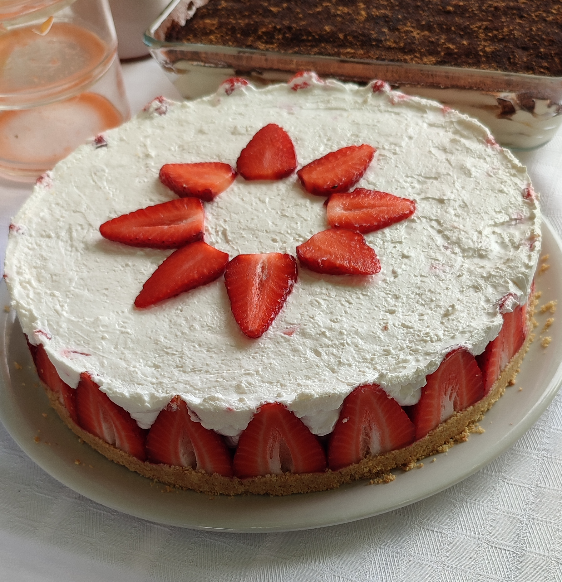 Cheesecake senza cottura alle fragole