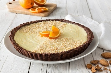 Crostata al cacao profumata all’arancia