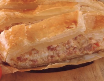 Strudel di salsiccia e ricotta