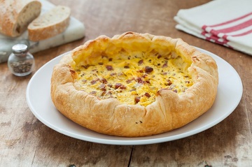 Torta salata con ricotta e salame 